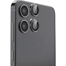 Mossem Samsung Galaxy A06 Raze Metal Kamera Lens - Siyah