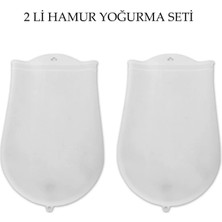 TeknoKapsül Hamur Torbası 2 Li Set Orta Büyük Hamur Şeffaf Yoğurma Torbası Ekmek Makarna Mant