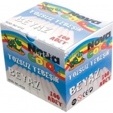 Nova Color 4110 Tozsuz Beyaz Tebesir 10LU Paket