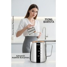 TeknoKapsül Inox 350ML Barista Süt Sürahisi - Süt Köpürtme Potu - Paslanmaz Çelik