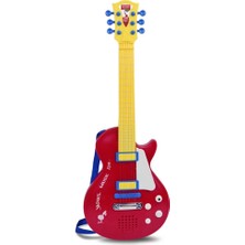 TeknoKapsül Elektronik Tuşlu Telli Askılı Kırmızı Gitar