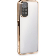 Uravas Store Xiaomi Redmi Note 11 Kılıf Razer Lensli Silikon - Gold