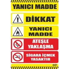 Ferizli Reklam Dikkat Yanıcı Madde Iş Güvenliği Levhaları – Uyarı ve Ikaz Tabelaları (25×35, 35×50, 50×70 Cm)