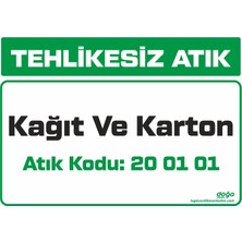 Ferizli Reklam Tehlikesiz Atık Kağıt ve Karton 20 01 01 Iş Güvenliği Levhaları – Uyarı ve Ikaz Tabelaları (25×35, 35×50, 50×70 Cm)