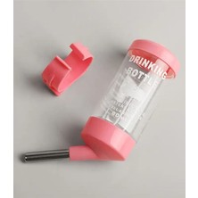 TeknoKapsül Damlatmayan Hamster Tavşan Suluğu 80 ml Pembe