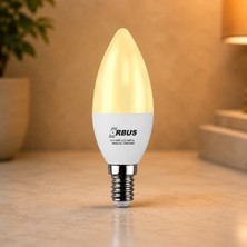 ORBUS Bright E14 LED Ampul 4.8W | 3000K Sıcak Işık, 425 lm | Uzun Ömürlü & Enerji Verimli Aydınlatma