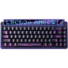 Leobog AMG65 Mekanik Gaming Oyuncu Klavyesi LED Matrix Ekranlı Silent Cotton Candy Switch Rgb Hot Swap Siyah