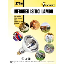 Infrared Isıtıcı Lamba 375 Watt/at, Tavuk, Civciv, Ahır, Ağıl Çiftlikleri