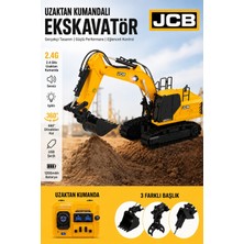 Toyaş Jcb Uzaktan Kumandalı 3 Başlıklı Ekskavatör 2.4 Ghz Işıklı Sesli Şarjlı Metal Alaşımlı Iş Makinesi