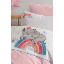Cotton Box Punch Nakışlı Bebek Nevresim Takimi Lucky Pembe