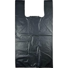 Dora Shopping Kalın Siyah Poşet Büyük Boy Hışır Atlet Poşet Market Manav Poşeti Çöp Poşeti 1 kg