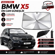 OtoÇizgi Bmw X5 Şemsiye Tip Ön Cam Güneşliği Katlanabilir Uv Korumalı Araç Cam Güneşlik