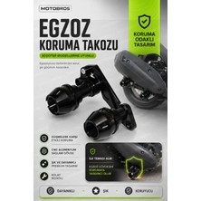 Motobros Motosiklet Egzoz Koruma Takozu Özel Üretim Cnc Model Çelik Motosiklet Scooter Egzoz Koruma Takozu Universal