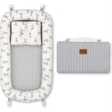 NGN Collection Katlanabilir Babynest Anne Yanı Baby Nest %100 Pamuk Bebek Yatağı Çıkarılabilir Yıkanabilir Kılıflı Yenidoğan Nest