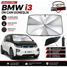 OtoÇizgi Bmw I3 Şemsiye Tip Ön Cam Güneşliği Katlanabilir Uv Korumalı Araç Cam Güneşlik