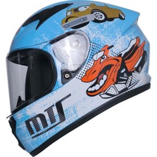 Motosev Mts M-201 Full Face Çocuk Kask Mavi