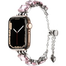 Techno Guru Apple Watch 10 42MM KRD115 Renkli Taş Tasarımlı Kordon