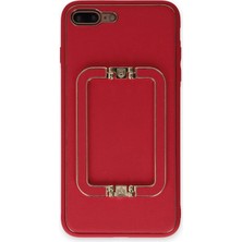 Marsilyan™- Apple Iphone 7 Plus Kılıf Coco Elit Kapak - Kırmızı