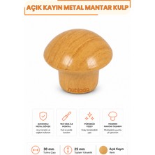 Nublado Mantar Düğme Kulp Açık Kayın Metal 30 mm Çekmece Dolap Gardırop Mutfak Vestiyer Mobilya Kulpu Tek Vidalı Ergonomik Dekoratif Minimalist Tasarım 1 Adet