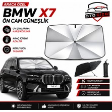 OtoÇizgi Bmw X7 Şemsiye Tip Ön Cam Güneşliği Katlanabilir Uv Korumalı Araç Cam Güneşlik