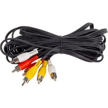 EstoreBox Elektromrer 3 Rca + 3 Rca 10 Metre Kalın Kablo