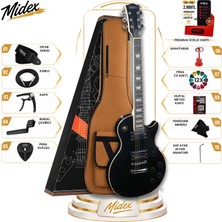 Midex GRX-200BK Profesyonel Les Paul Kasa Hh Elektro Gitar Seti Siyah