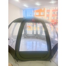 Shufa Tam Otomatik Şeffaf Kubbe Çadır 400*400*200CM (Alt Zemin YOK)-ZP83-YEŞİL