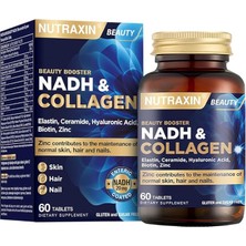 Nadh & Collagen | Tip I-Iıı Kolajen + Nadh + Hyaluronik Asit | Cilt, Saç, Tırnak ve Enerji | 60 Ta