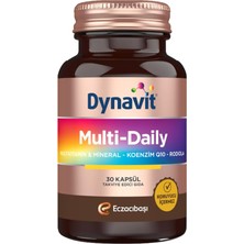 Multidaily 30 Kapsül - Multivitamin&enerji - 13 Vitamin, 7 Mineral, Koenzim Q10, Rhodiola Ekstresi