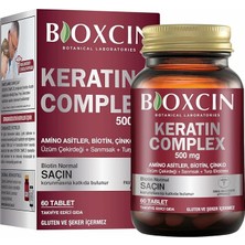 Keratin Complex Takviye Edici Gıda – 60 Tablet – Biotin, Çinko, Kolajen, Vitaminler ve Bitki E