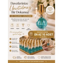 Novaly Store 10 Adet ve Üzeri Cam Parfüm Şişesi Hediyelik – Kurdeleli Sıkılabilir Şişe Düğün, Nişan, Nikah, Söz ve Kına Davetli Hediyesi