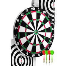 Taraflı Dart Tahtası Seti Çelik Oklu Dart Hedef Tahtası Oyunu Takımı Dart Seti (12 Inç - 30