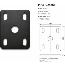 Panel Çit Flanş 10CM x 12CM 10 Adet