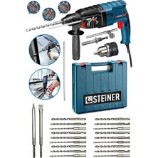Alman 4000 Watt Profesyonel Kırıcı Delici Hilti Darbeli Matkap + 20 Adet Uç + Mandren