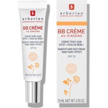 Bb Crème Au Ginseng, Baby Skin Effect Makeup-Care Face Cream Spf 20, 15 Ml, Bej