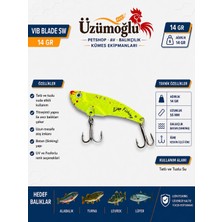Üzümoğlu Lion Fishing Vıb Blade Sw 14 gr Vibrasyon Sahte Balık – 55 mm Batan (Sinking) – Uv Fosforlu – Tatlı ve Tuzlu Su Için