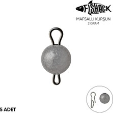 Fishack Mafsallı Kurşun - Hareketli Iğne Kurşunu - Metal - 5'li Paket - 2 Gram