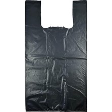 Siyah Poşet Büyük Boy Hışır Atlet Poşet Market Manav Poşeti Çöp Poşeti 1 kg