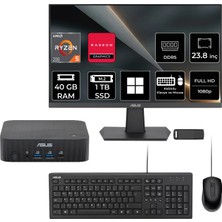 Asus Expertcenter PN54-S1 Ryzen 5 220 40GB Ram 1tb SSD 23.8" Full Hd Monitör WIN11 Home PN54-BBR522MNS1P573 Mini Masaüstü Bilgisayar + Per4 USB Bellek
