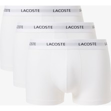 Lacoste Erkek Regular Fit 3'lü Beyaz Boxer5H5150001