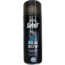 Lux Store Selsil Rainbow Akrilik Sprey Boya 690 Derece Isıya Dayanıklı Siyah