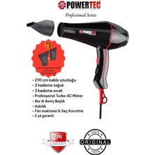 Powertec TR-601 Turbo Professional Series Fön Makinesi & Saç Kurutma 2500w Performans