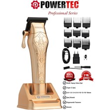 Powertec TR-6800 Elite Profesyonel Saç Sakal Tıraş Makinesi  Altın Renk