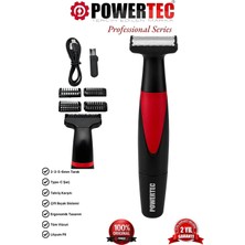 Powertec TR-655 Vücut Tıraş Makinesi (Body Groom) Çift Bıçak - Sıfıra Yakın Kesim
