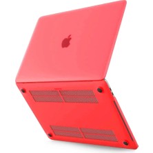 A-Luxe Newface Apple Macbook Pro 13 2020 Macbook Buzlu Kapak - Kırmızı