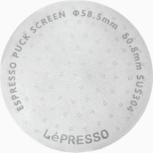 Lepresso 58.5 mm SUS304 Paslanmaz Çelik Espresso Puck Screen Gümüş