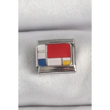 Lux Store 316L Çelik Gümüş Renk Karışık Renk Portre Model Nomination Charm