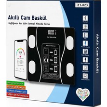 Markafox  Bluetooth Vücut Analizli Cam Dijital Baskül 180 kg Yağ Kas Su Bmı Ölçer İ11-023