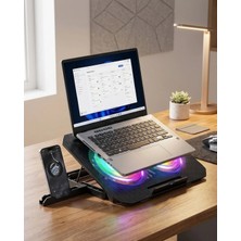 sbodurhome  Rgb Fanlı Laptop Soğutma Standı USB Girişli Notebook Yükseltici