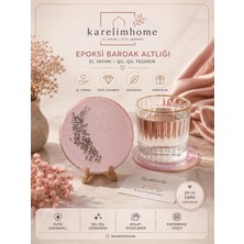 Karelim Home 2’li Pembe Bardak Altlığı Epoksi ŞIK Tasarım Özel Seri